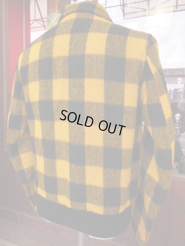 画像9: 〜1950'S WOOL MASTER YELLOW X BLACK BUFFALO PLAID WOOL JACKET 