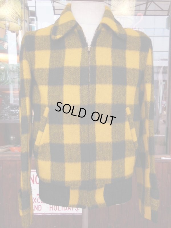 画像7: 〜1950'S WOOL MASTER YELLOW X BLACK BUFFALO PLAID WOOL JACKET 