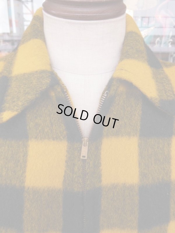 画像10: 〜1950'S WOOL MASTER YELLOW X BLACK BUFFALO PLAID WOOL JACKET 