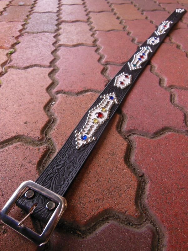 画像3: RAWHIDE STUDDED & JEWELED BELT LOT-144/ 1-3/4"[44MM] 