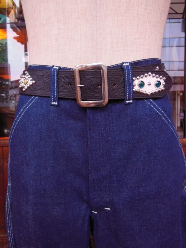 画像7: RAWHIDE STUDDED & JEWELED BELT LOT-144/ 1-3/4"[44MM] 