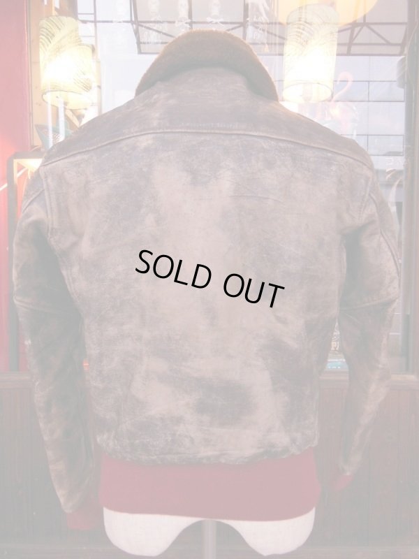 画像8: 1950'S LEATHER GARMENT CO, STEERHIDE BOMBER JACKET SZ/M