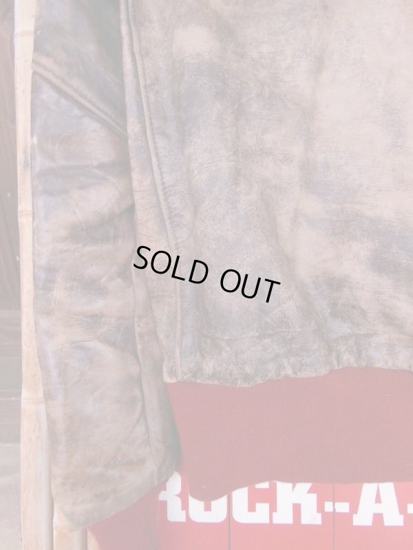 画像19: 1950'S LEATHER GARMENT CO, STEERHIDE BOMBER JACKET SZ/M