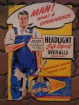 画像5: 1940'S HEADLIGHT ADVERTISING CARDBOARD SIGN   (5)