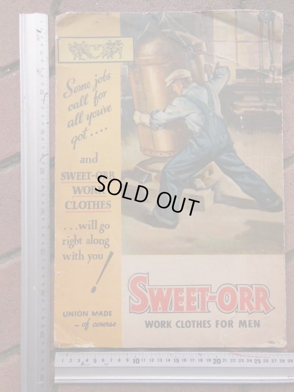画像6: 1940'S SWEET-ORR ADVERTISING CARDBOARD SIGN