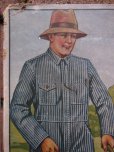 画像10: 1920'S BARTEL WORK CLOTHES ADVERTISING CARDBOARD SIGN  