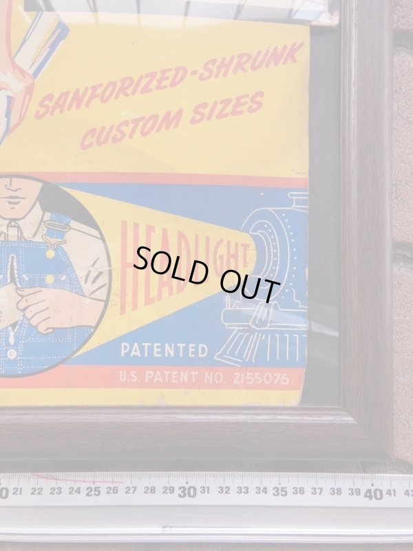 画像4: 1940'S HEADLIGHT ADVERTISING CARDBOARD SIGN