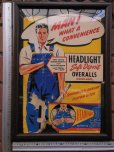 画像2: 1940'S HEADLIGHT ADVERTISING CARDBOARD SIGN   (2)