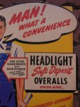 画像8: 1940'S HEADLIGHT ADVERTISING CARDBOARD SIGN   (8)