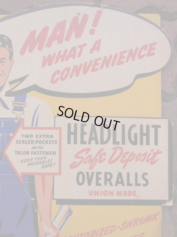 画像8: 1940'S HEADLIGHT ADVERTISING CARDBOARD SIGN