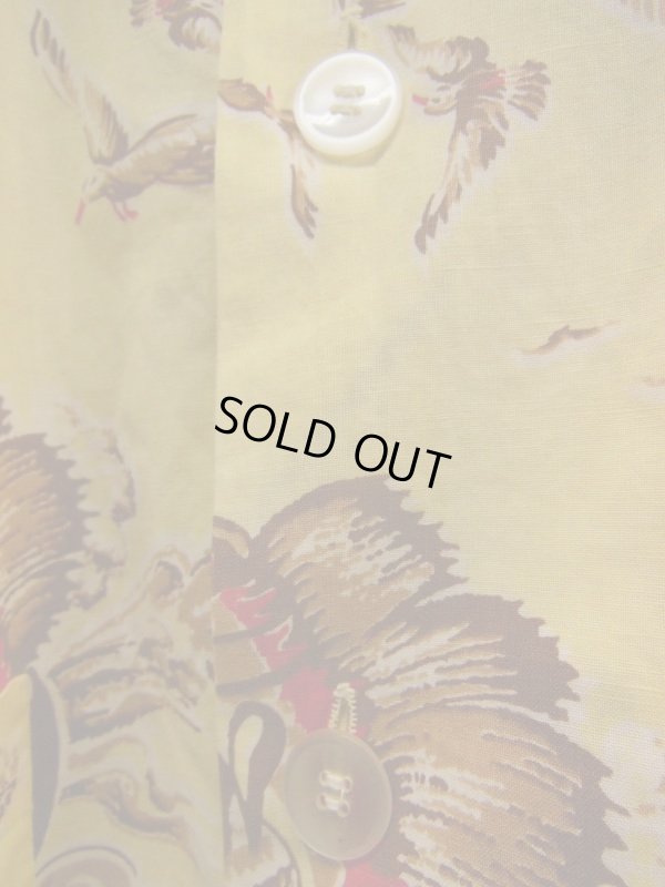 画像4: 1940'S〜 ROBERT BRUES SWORDFISH PRINTED COTTON SPORTS SHIRT SZ/M 