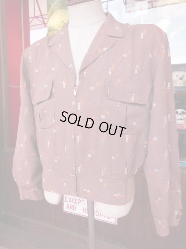 画像15: 1950'S SALMER OF CALIFORNIA LIGHT BROWN GABERDINE JACKET SZ/M