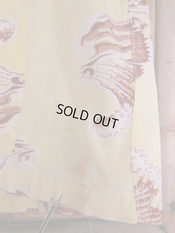 画像13: 1940'S〜 ROBERT BRUES SWORDFISH PRINTED COTTON SPORTS SHIRT SZ/M 