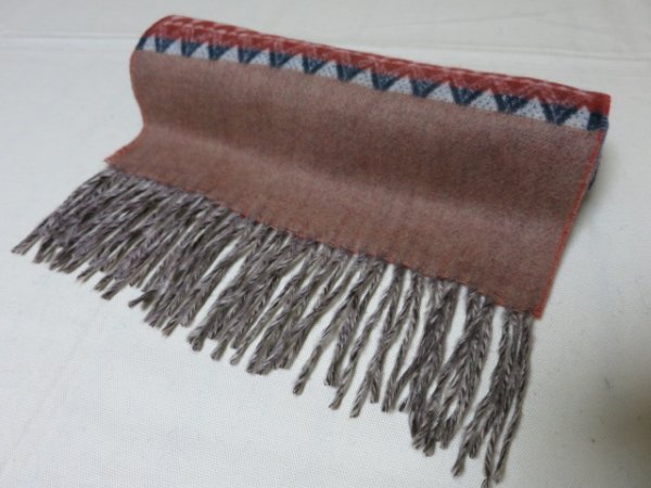 画像7: DAPPER'S Cashmink Scarf by V.FRAAS LOT1210 (ETHNIC) GRAY/RED★NAVY/ORANGE　　
