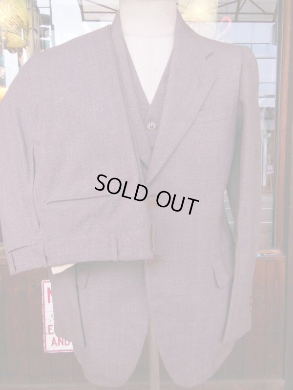 画像11: 1930'S DEADSTOCK 3 PIECE WOOL SINGLE BREAST SUIT SZ/37/W31