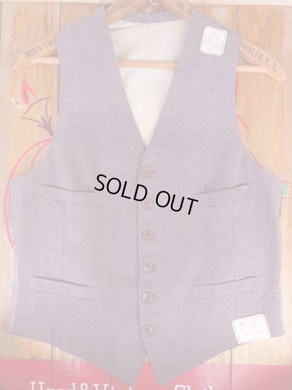 画像4: 1930'S DEADSTOCK 3 PIECE WOOL SINGLE BREAST SUIT SZ/37/W31