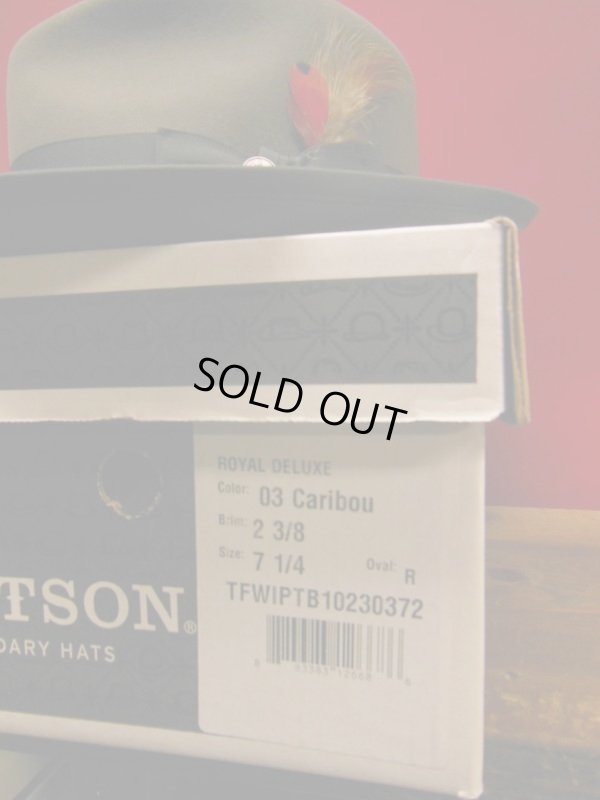 画像20: NEW STETSON ROYAL DELUXE WHIPPET WOOL FEDORA HAT/CARIBOU/7-1/4 (58cm) 新品箱付 ステットソン ウィペット