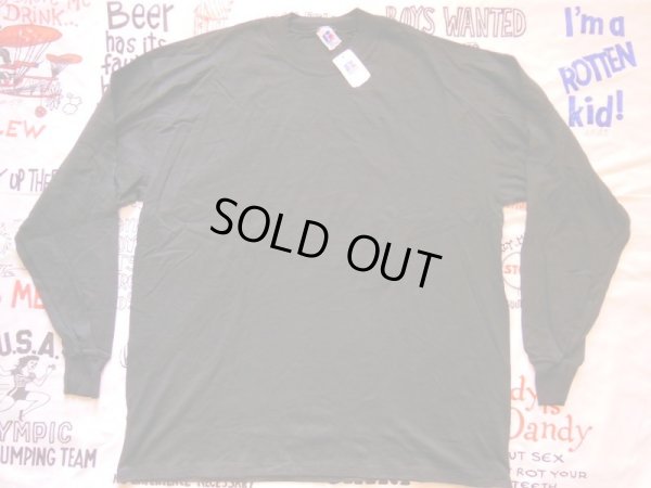 画像6: 1990'S NOS RUSSEL ATHLETIC LS TEE/米国製/黒/SZ/ＸL/デッドストック ロンT