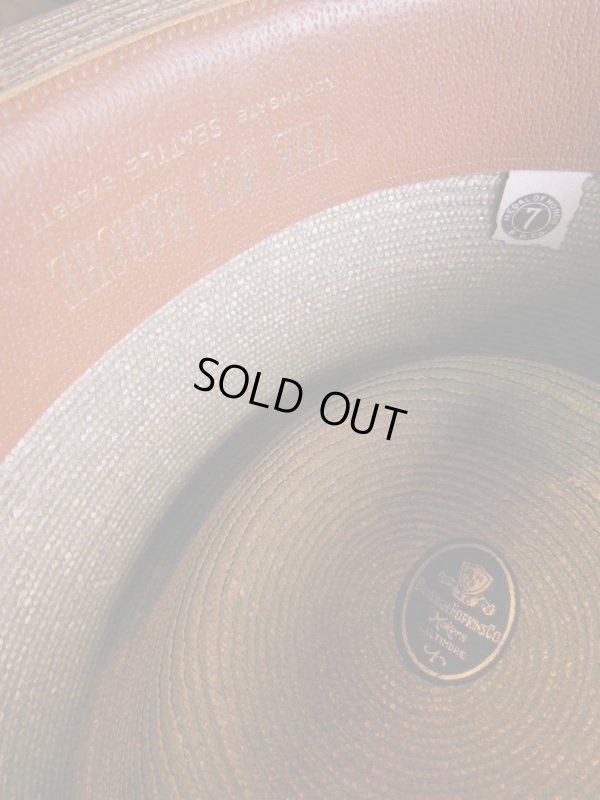 画像12: 1950'S BRIGHAM HOPKINS CO, STRAW PORK PIE HAT/7 (56cm)ビンテージストローハット/ワイドブリム