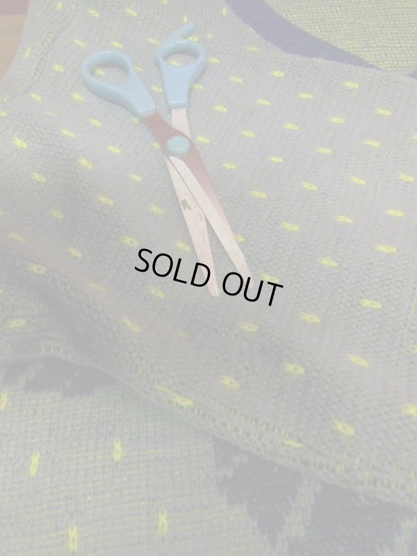 画像9: 1940'S CAMPUS EAGLE & DAT GLO SNOWFLAKE PATERN JAQUARD WOOL SWEATER SIZE/42  