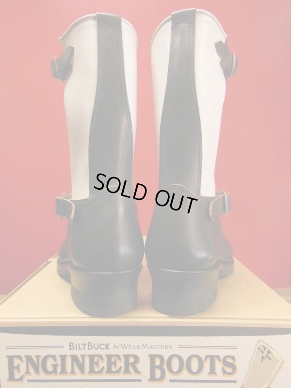 画像3: Attractions 新型 Lot.444 ENGINEER BOOTS(HORSE BUTT)エンジニアブーツ/BLACKXWHITE/限定ブラスバックル/9D