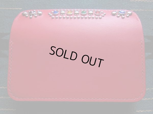 画像9: RAWHIDE STUDDED & JEWELED TRUCKERS WALLET LOT-501B/REDXBLACK