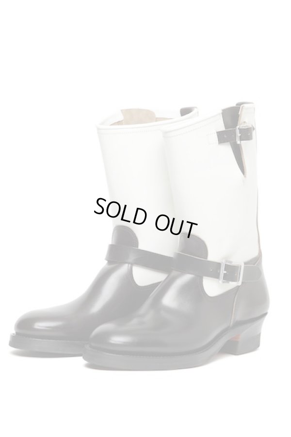 画像19: Attractions 新型 Lot.444 ENGINEER BOOTS(HORSE BUTT)エンジニアブーツ/BLACKXWHITE/限定ブラスバックル/9D