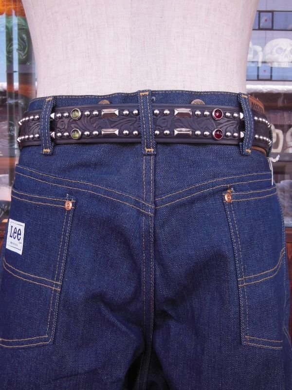 画像7: RAWHIDE STUDDED & JEWELED BELT LOT-213/ 1-1/2"[38MM] 