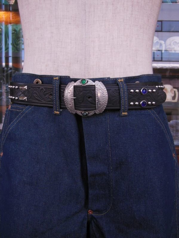 画像5: RAWHIDE STUDDED & JEWELED BELT LOT-213/ 1-1/2"[38MM] 