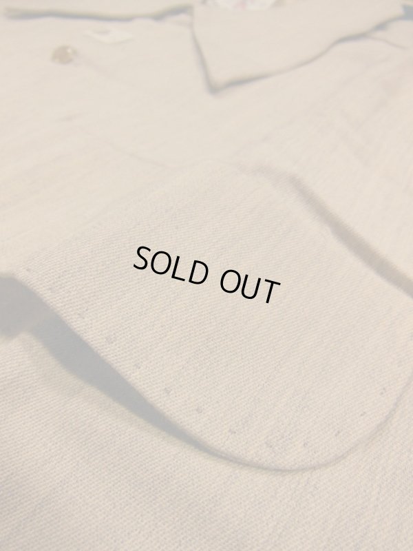 画像6: 1950'S DEADSTOCK ART VOGUE FLECK BEIGE RAYON SHIRT SZ/L