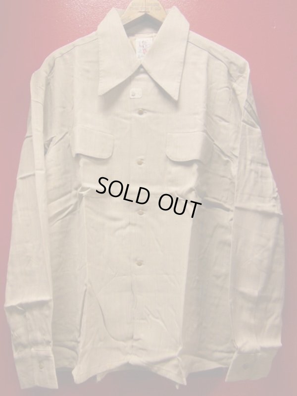 画像9: 1950'S DEADSTOCK ART VOGUE FLECK BEIGE RAYON SHIRT SZ/L