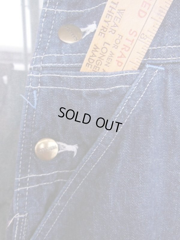 画像12: 1950'S USED HERCULES  DENIM BIB OVERALLS SZ/34 X 30