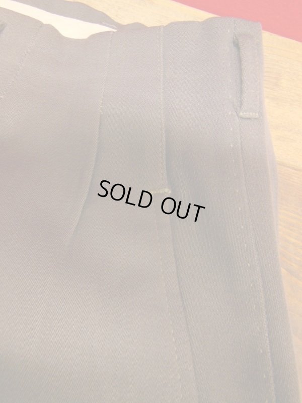 画像14: 1950'S CHACOAL GRAY GABERDINE SADDLE STTICH SLACKS SIZE/35X31