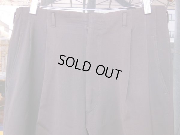 画像16: 1950'S CHACOAL GRAY GABERDINE SADDLE STTICH SLACKS SIZE/35X31