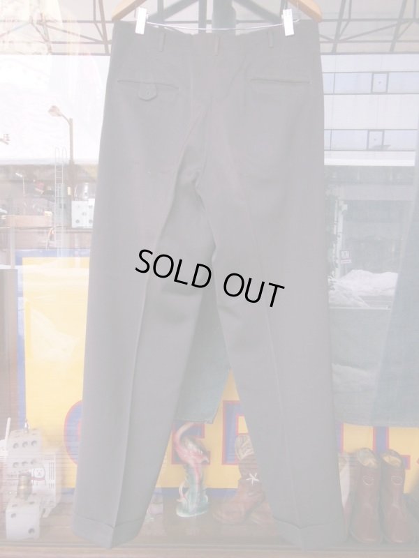 画像10: 1950'S CHACOAL GRAY GABERDINE SADDLE STTICH SLACKS SIZE/35X31