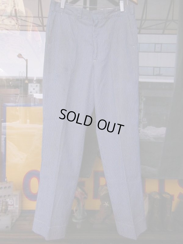 画像15: 1960'S LEE RANDOM HICKORY STRIPE WORK TROUSERS SIZE/34X31.5