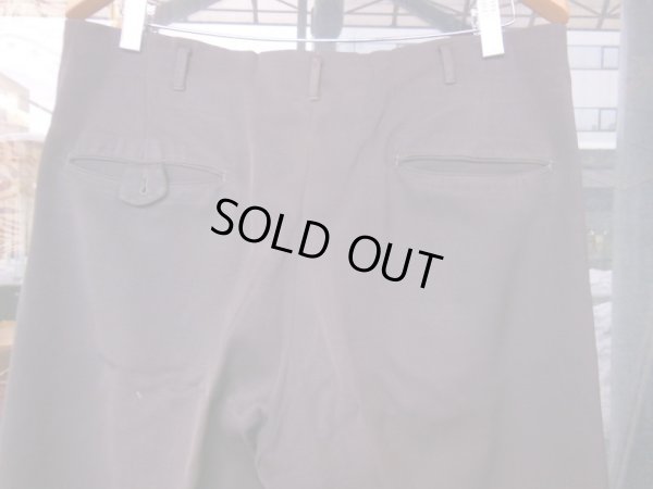 画像15: 1950'S CHACOAL GRAY GABERDINE SADDLE STTICH SLACKS SIZE/35X31