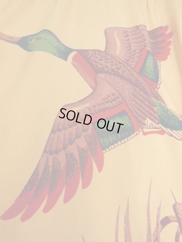 画像18: 1940'S CATALINA FLYING DUCK BACK PANEL PRINTED RAYON HAWAIIAN SHIRT SZ/L