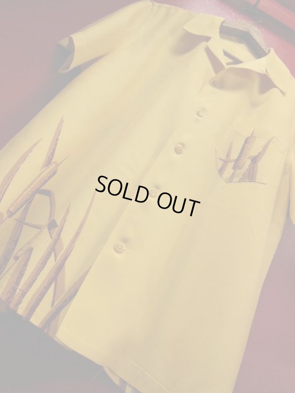 画像6: 1940'S CATALINA FLYING DUCK BACK PANEL PRINTED RAYON HAWAIIAN SHIRT SZ/L