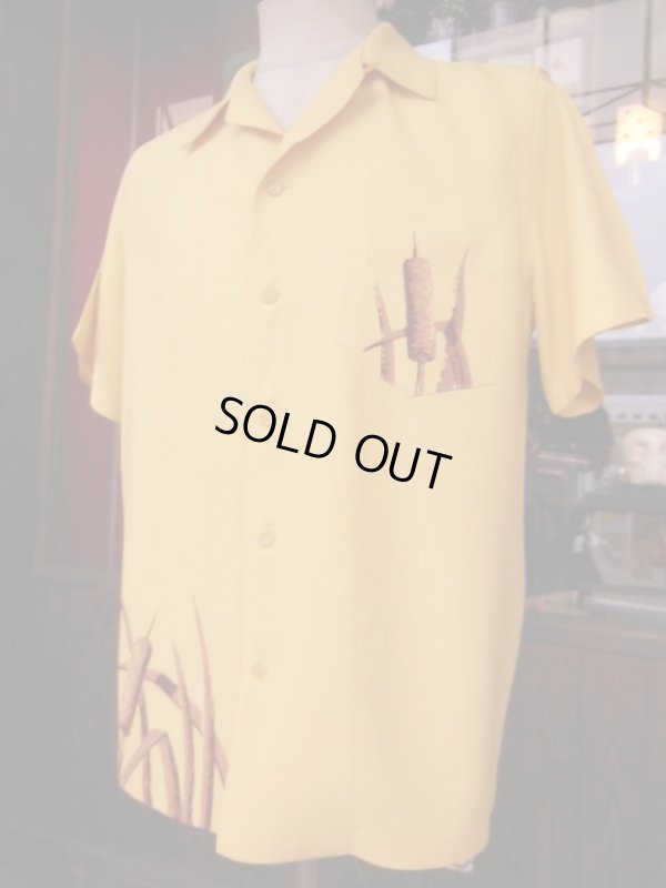 画像20: 1940'S CATALINA FLYING DUCK BACK PANEL PRINTED RAYON HAWAIIAN SHIRT SZ/L