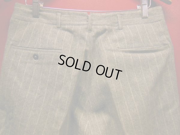 画像11: 1950'S UNKNOWN PINSTRIPE GRAY WOOL FLANNEL SLACKS SIZE/32X32