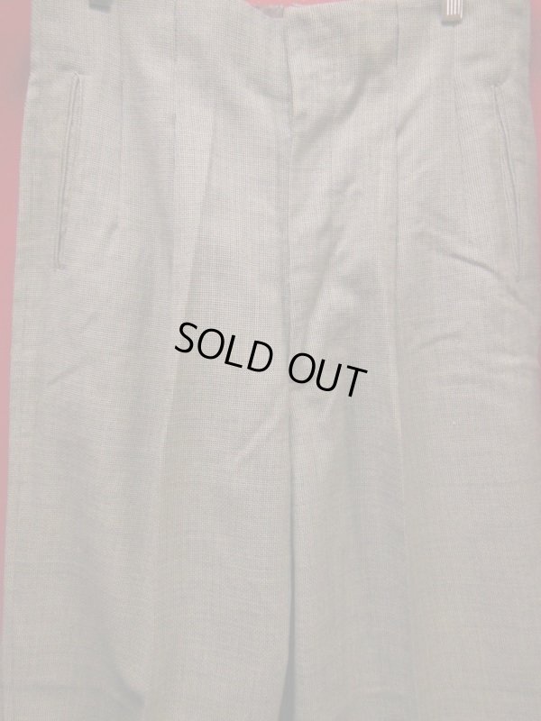 画像7: 1950'S UNKNOWN  BLACK/BLUE/WHITE WOOL SLACKS SIZE/32X33
