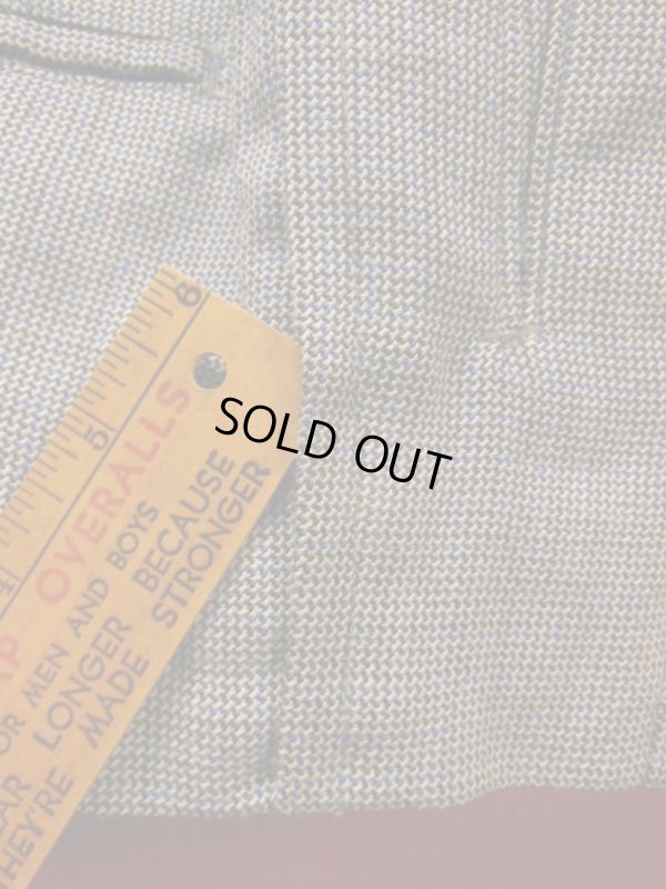 画像4: 1950'S UNKNOWN  BLACK/BLUE/WHITE WOOL SLACKS SIZE/32X33