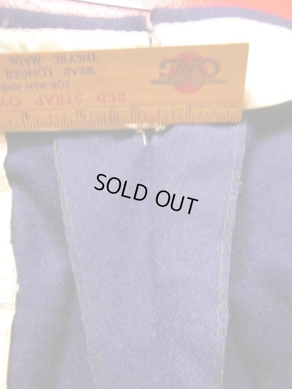 画像11: 1950'S UNKNOWN NAVY WOOL SLACKS W/BELT SIZE/34X32