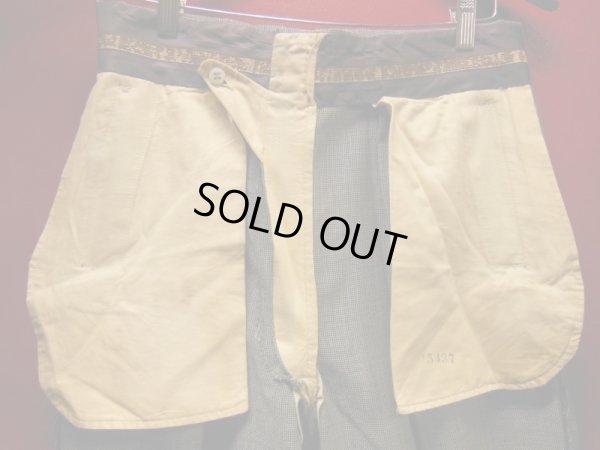 画像11: 1950'S UNKNOWN  BLACK/BLUE/WHITE WOOL SLACKS SIZE/32X33