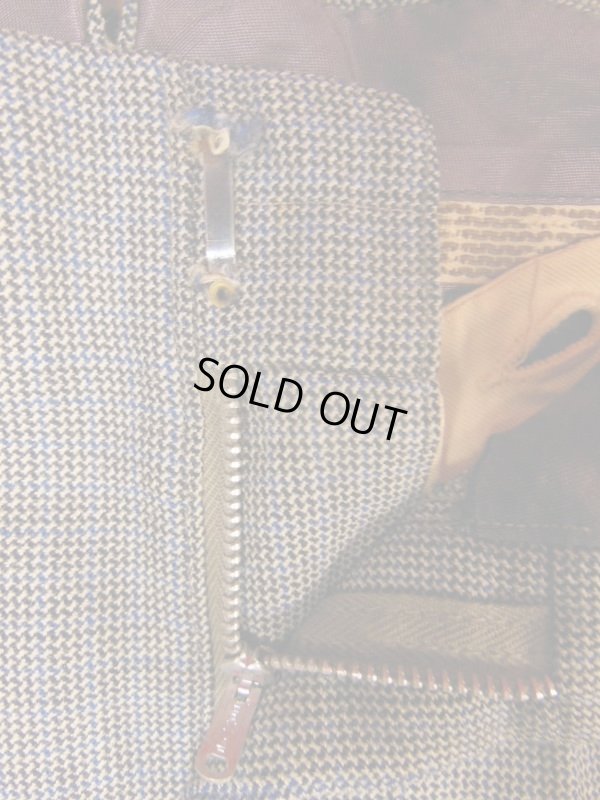 画像5: 1950'S UNKNOWN  BLACK/BLUE/WHITE WOOL SLACKS SIZE/32X33