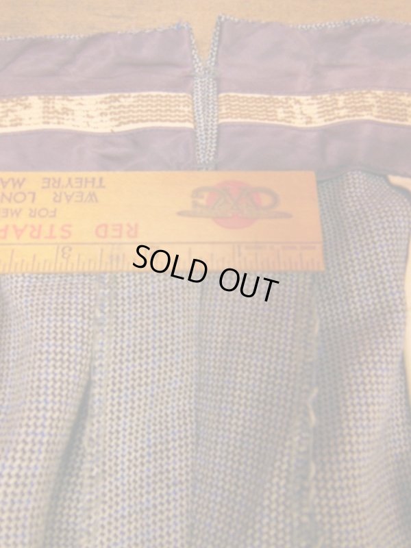 画像13: 1950'S UNKNOWN  BLACK/BLUE/WHITE WOOL SLACKS SIZE/32X33