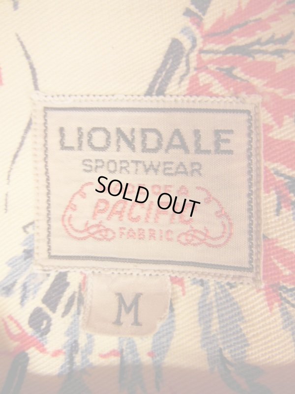 画像13: 1940'S LIONDALE NATIVE INDIAN LANDSCAPE PRINTED LEISURE COTTON SHIRT L/S/SZ/M