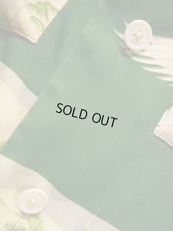 画像3: 1940'S UNKNOWN CRANE JAPANESE RAYON HAWAIIAN SHIRT SZ/L