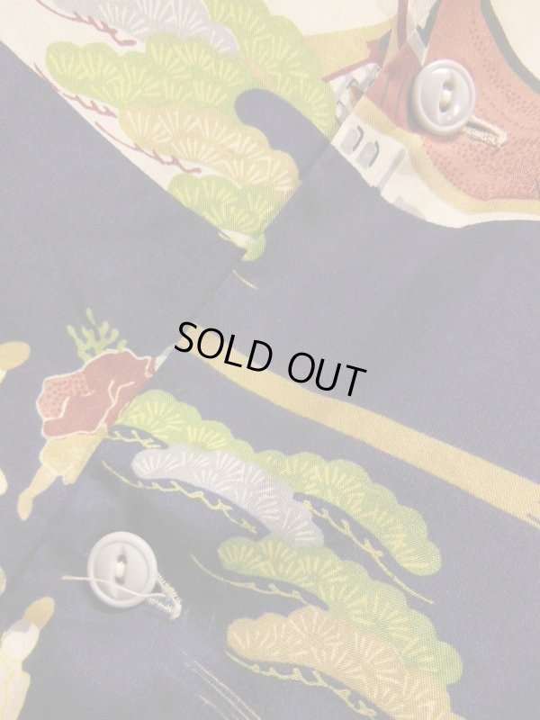 画像4: 1950'S UNKNOWN "HEIAN"LANDSCAPE JAPANESE RAYON HAWAIIAN SHIRT SZ/L 